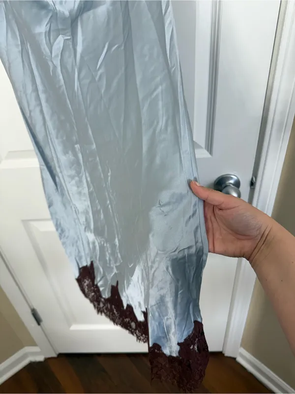 Reformation Carolina Silk Skirt in Mineral S - Image 5