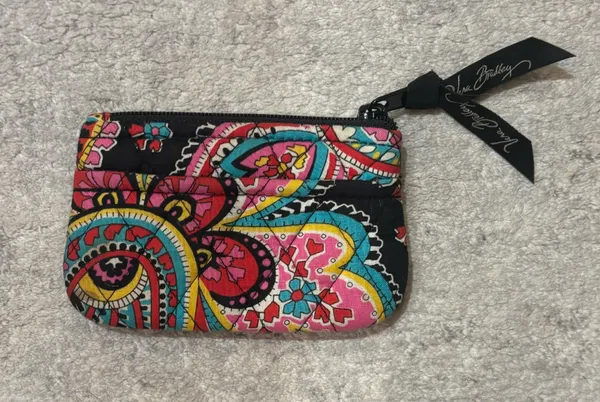 Vera Bradley Mini Paisley/ Floral Crossbody Purse And Matching Coin Purse - Image 5