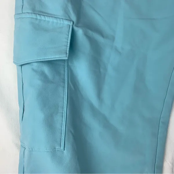 Gilly Hicks size medium Light Blue Cargo Pants sweats jogger wide leg - Image 9