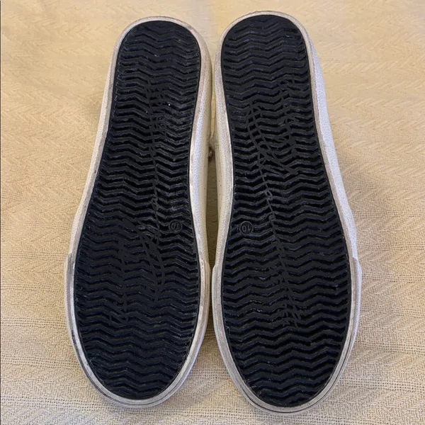 Vintage Havana White and Black High-Top Sneakers shoes with black suede toe 10 - Image 9
