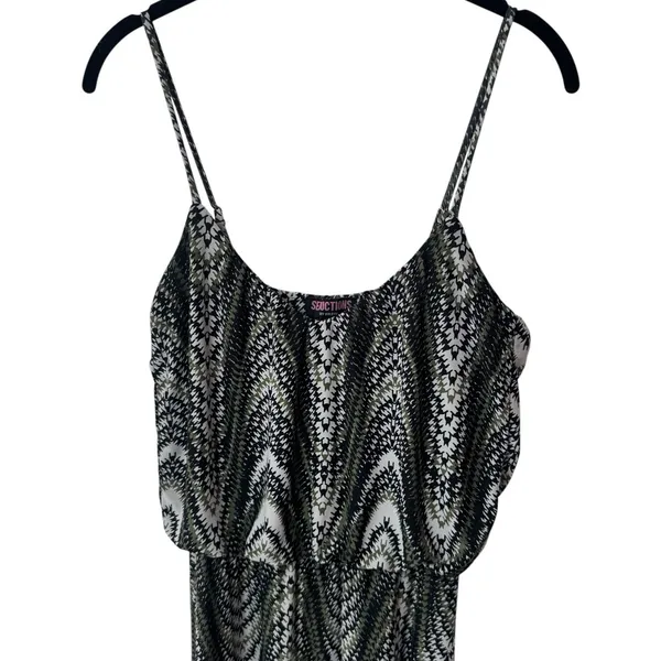 Y2K Seductions by Sirens Geometric‎ Print Maxi Dress Coastal Travel Resort XS - Image 3
