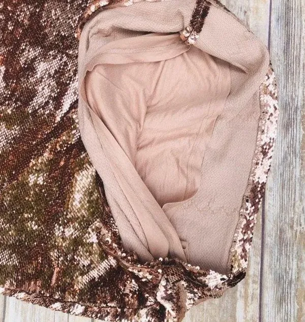 BB Dakota REVOLVE ROSE GOLD SPARKLE MOTION SEQUIN SHIFT DRESS - Image 6