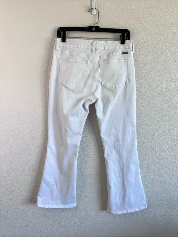 KanCan Women's White Bootcut High Rise‎ Denim Pants Stretch 5 Pocket Zipper fly - Image 3