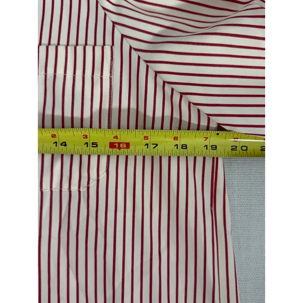 Greylin Red and cream Striped Button down top size small - Image 6