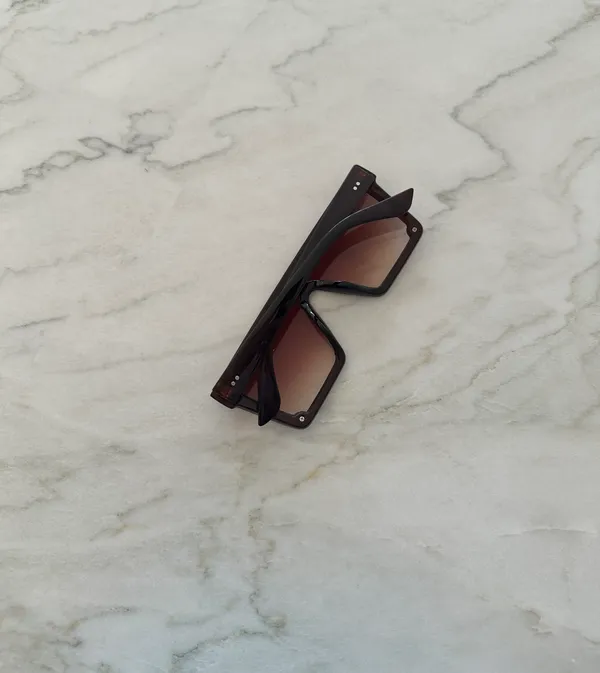 Flat Top Sunglasses Brown - Image 4