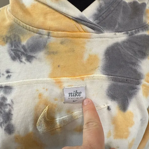 Nike NSW Tie Dye Acid Wash Pullover Hoodie Sweatshirt Women's M Loose Fit DO6213 - Image 2