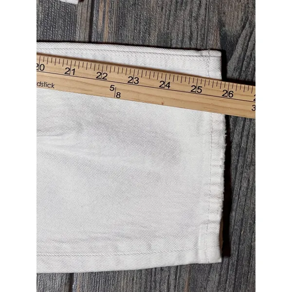 Abercrombie & Fitch High Rise Mom Jean Curve Love White Distressed Ripped 30/10R - Image 9
