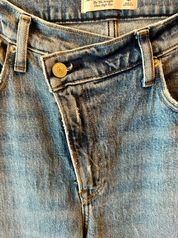 Abercrombie 90s Straight Ultra High Rise Criss Cross Waist Jeans Size 27 4 - Image 4
