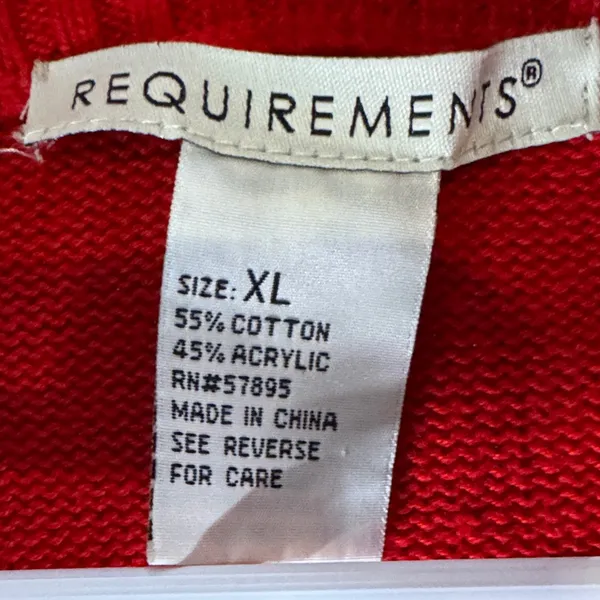 Requirements Vibrant Red Women's Cardigan Sweater - Image 2