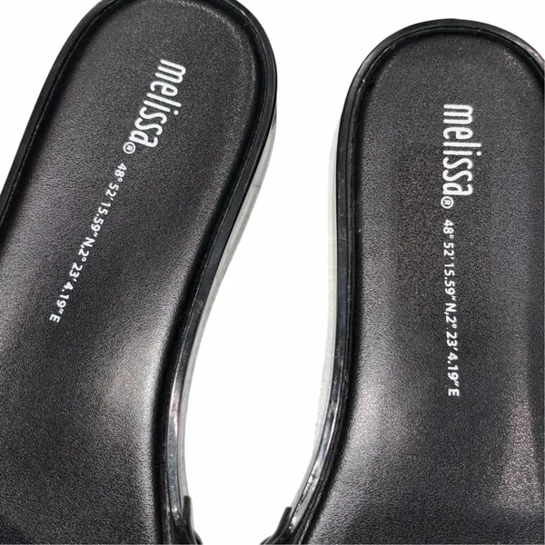 Melissa Black Platform Jelly Slides Sandals Shoes 9 - Image 7