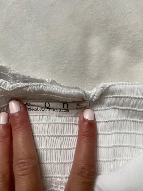White ruffle preppy mini dress - Image 7