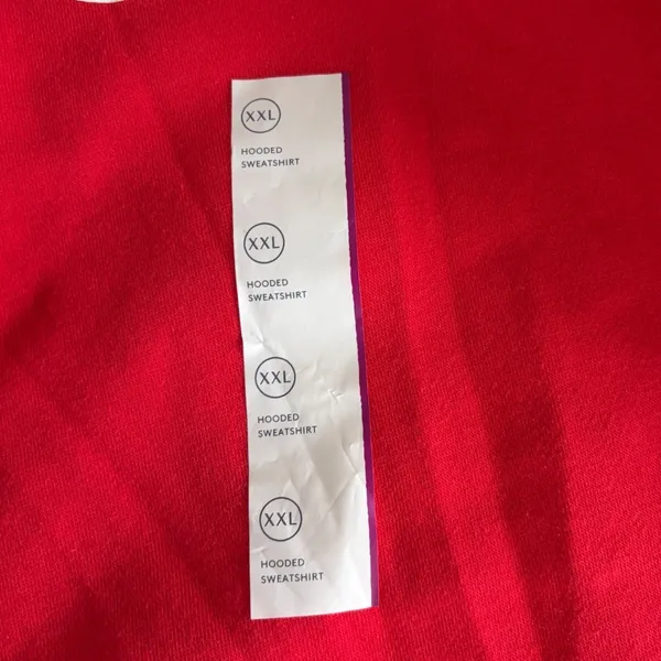 Universal Threads Red Love Graphic‎ Oversized Hoodie Sweatshirt XXL Flower Detail - Image 8