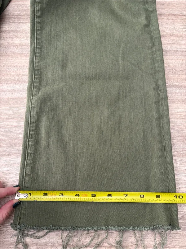 Favorite Daughter The Mischa Super High Rise Wide Leg Ankle Jean Women 26 Green - Image 12
