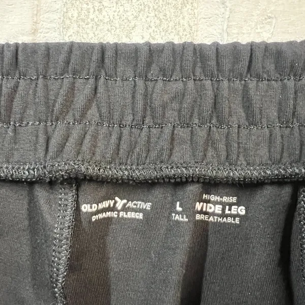 Old Navy Pants Women L Tall Black Dynamic Fleece High Rise Wide Leg Sweat Lounge - Image 8