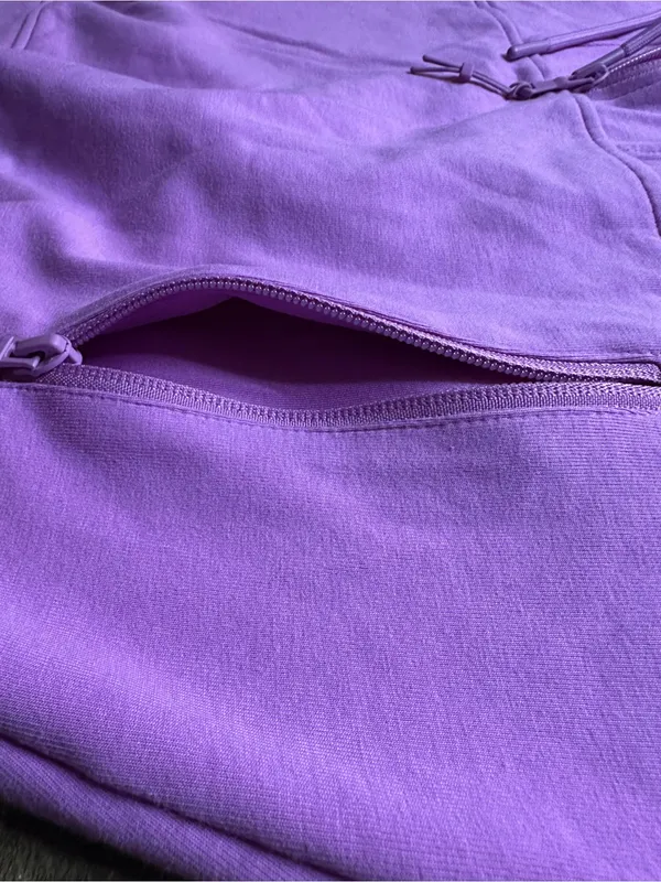 Old Navy Active Women's Medium Purple Quarter Zip Crop Sweatshirt Zipper Pockets - Image 8