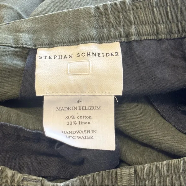 Stephan Schneider Women's Linen Blend European Dark Green Capris Pants Sz‎ 4 - Image 7