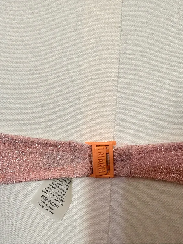 TRIANGL Lina Blush Sparkle Underwire Bikini Set Pink Size S - Image 6
