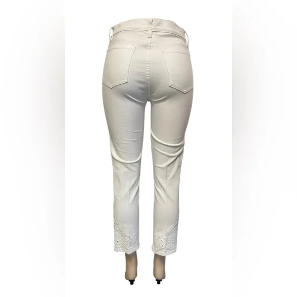 Tory Burch White Cropped Jeans - Image 8