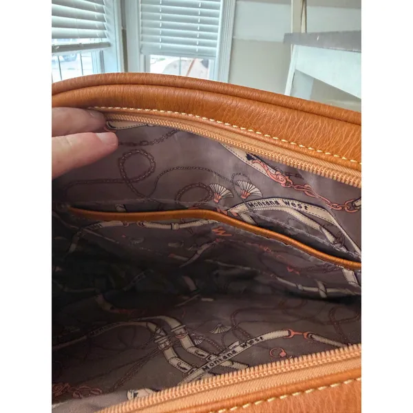 Montana West Top Handle Satchel Bag Crossbody Strap Boho Western Cognac Rustic - Image 8