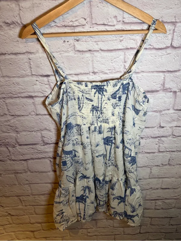 True Destinations Resort Wear Printed Beach Scene Mini Dress/Coverup size medium - Image 2