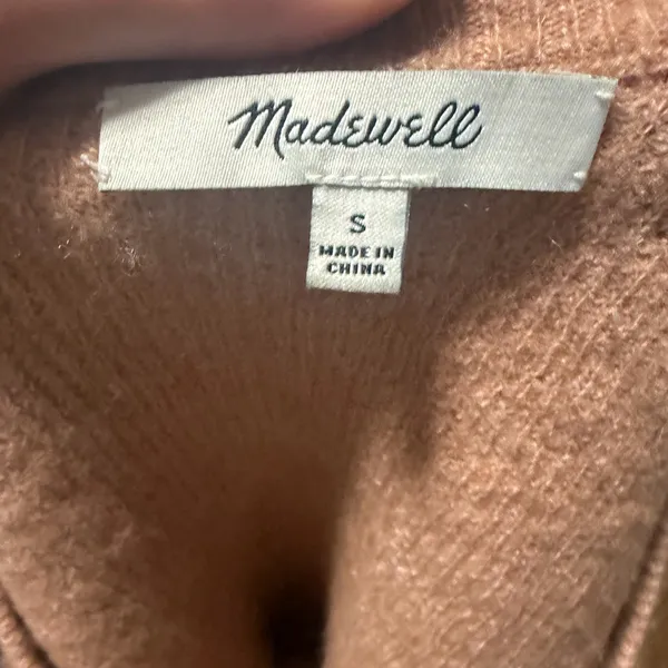 Madewell Jane Waffle Stitch Crew Neck Wool Alpaca Blend Sweater Small. - Image 6
