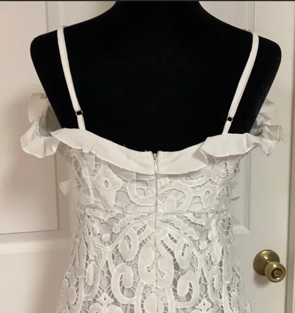 Angel Biba white lace dress. Size large - Image 9