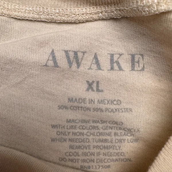Awake Nashville Country Music Festival Graphic Tee Cream XL Raw Hem Short Sleeve - Image 3