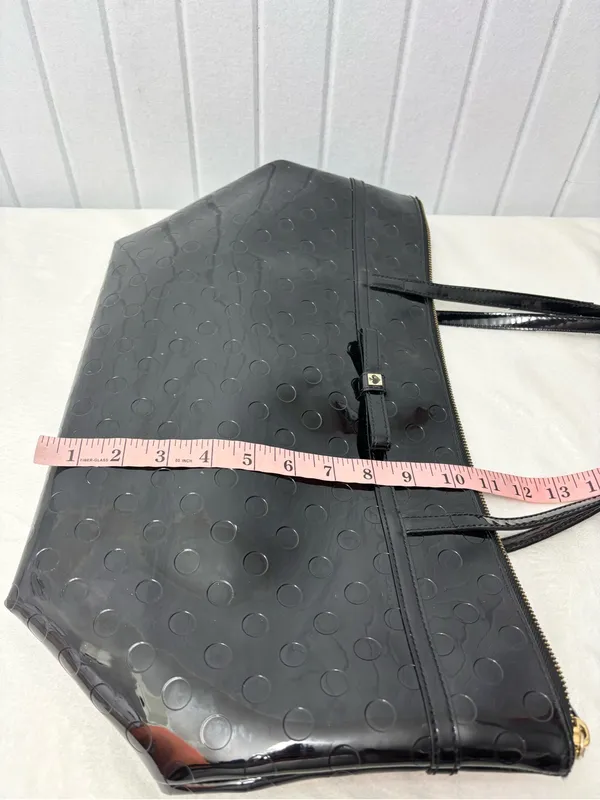 Kate Spade Patent Leather Black Polka Dot Large Tote‎ - Image 10