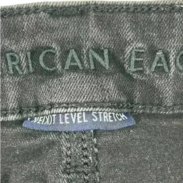 American Eagle Women's Black Skinny Jeans‎ Size 14 Long Stretch Mid Rise - Image 8