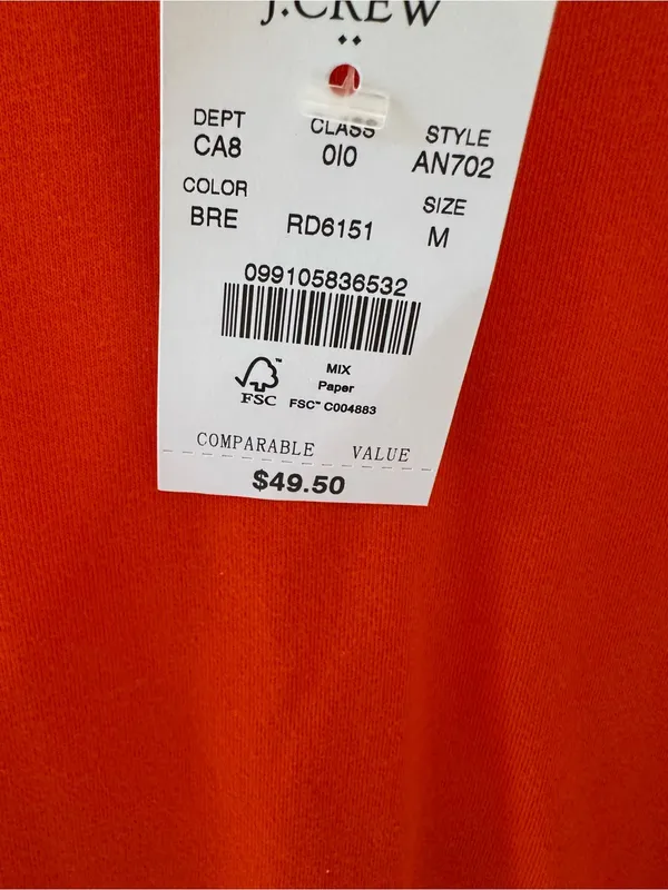 J. Crew Orange Eyelet Ruffle Tank Top - Image 5
