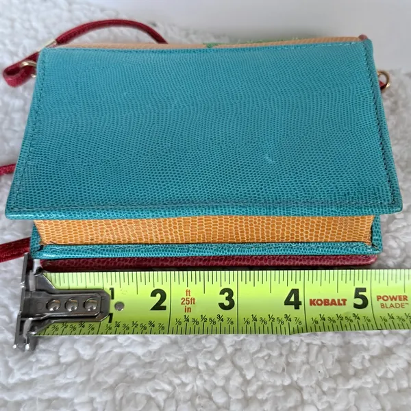 So Cute Handmade Mexican Leather Fish/Appliqué Crossbody Wallet - Image 9