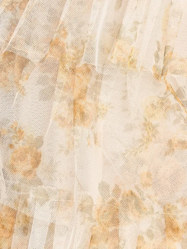 Windsor Milena Floral Mesh Ruffle A-Line Gown Dress - Image 6