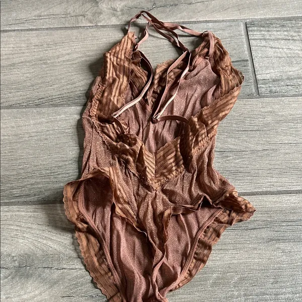 Salvage Brown Shimmer Bodysuit - Image 5