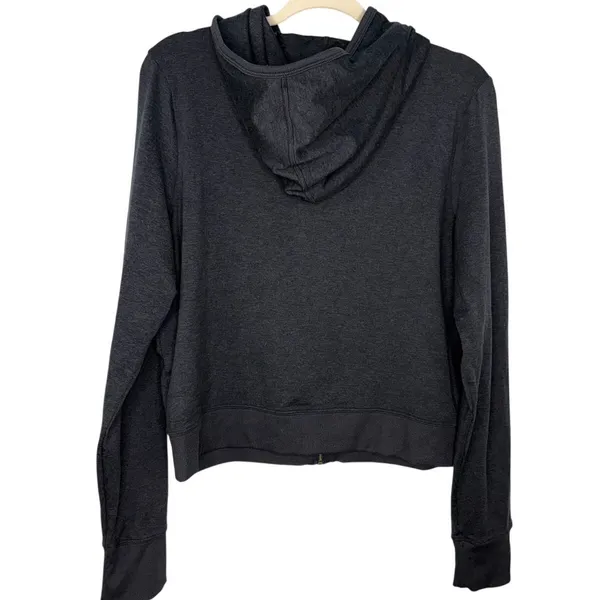 Vuori Halo Mini Full Zip Hoodie Women's Size XL Dark Gray Soft Athleisure - Image 3