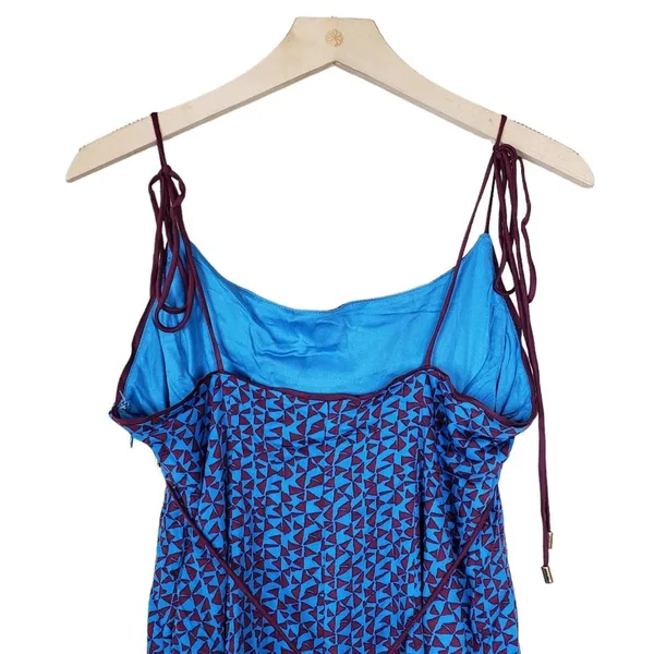 Free People Womens Medium Kai Print Tie Strap Lined Minidress NEW - Image 5