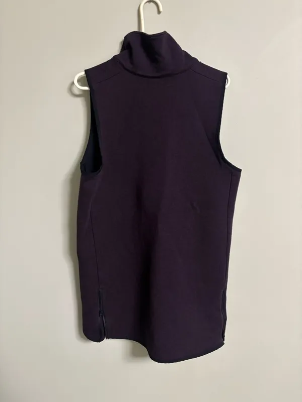 New Balance Vest Womens 247 Luxe Long Length Zip Size Large Funnel Neck Fleece - Image 2