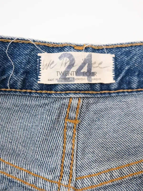 We the Free Women's 24 Distressed Straight Leg Raw Hem Button Fly Jean - Image 9