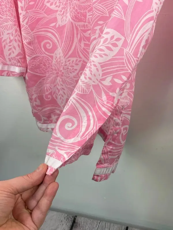 Jones New York Pink & White Floral Split-Neck Tunic - Image 6