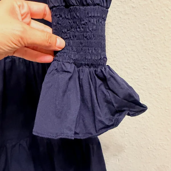 Tuckernuck Pomander Place‎ Navy Blue Cotton Poplin Kenzo Mini Dress Size XS - Image 9