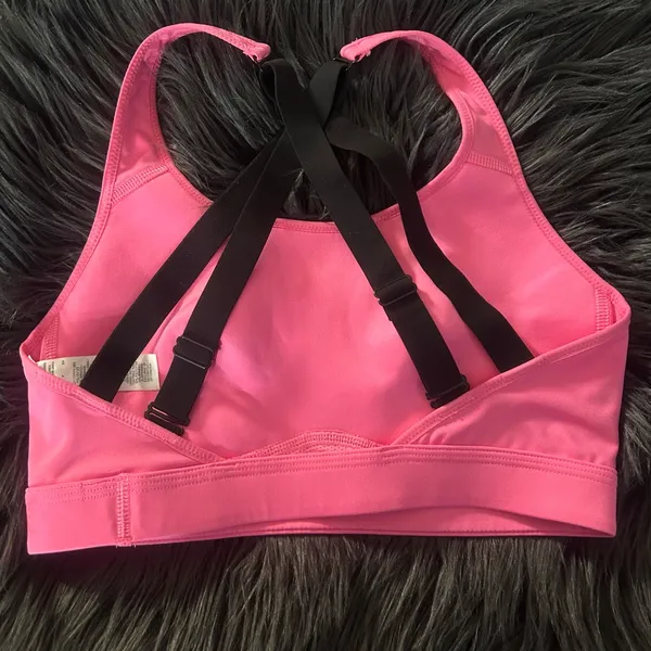 Nike Swoosh Dri-Fit Training Running Vibrant Pink Sports Bra Size Small - Image 4