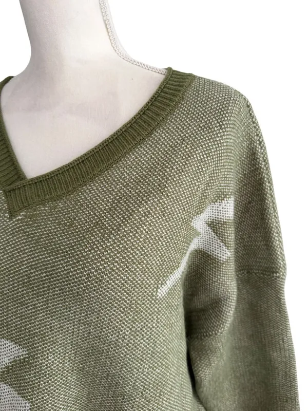 THREE BIRD NEST Green S Sweater Size Medium NEW NWT - Image 2