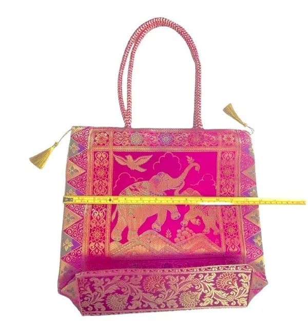 Nirvana Handicraft Silk Hand Bag/Shoulder/Tote Bag For Ladies/Girls - Image 9