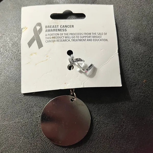 New Pink Ribbon Breast Cancer Awareness KEY CHAIN Charm Survivor Cure - Image 2
