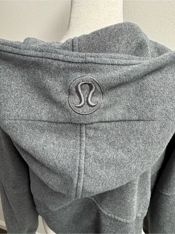 Lululemon Scuba Oversize Half 1/2 Zip Hoodie Sweatshirt Gray Grey XS/S - Image 6