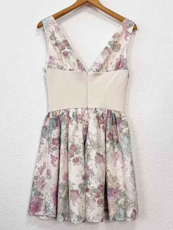 Arose Studio Grace Sleeveless Plain Corset Waist Mini Dress $158 One Size - Image 6