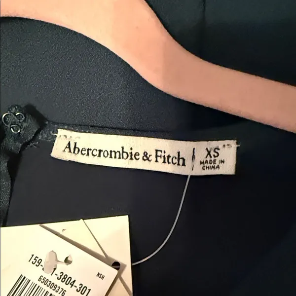 Abercrombie & Fitch Green Ring-Front Long Sleeve Mini Dress XS NWT Wedding Guest - Image 6