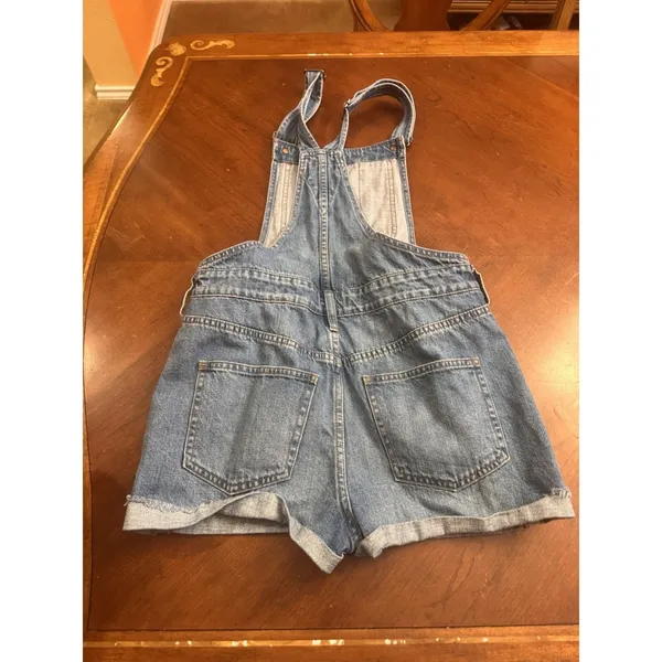 Madewell Adirondack Short Overalls in Dawkins Wash Blue Sz S - Image 11
