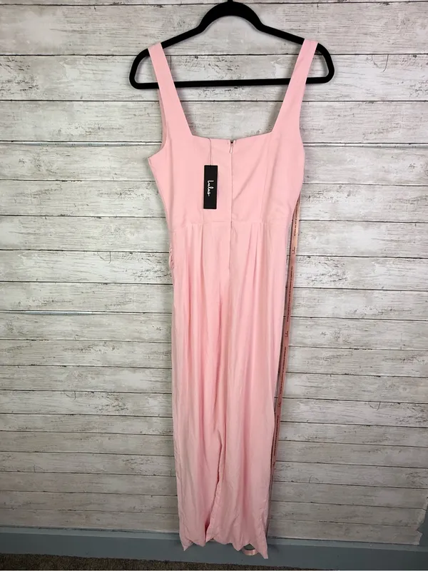 Lulus Glamorous Disposition Light Pink Ruched Maxi Dress Size Small - Image 6