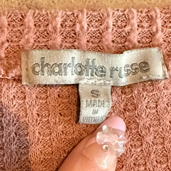 Charlotte Russe Textured Mauve Long Sleeve Top - Image 7
