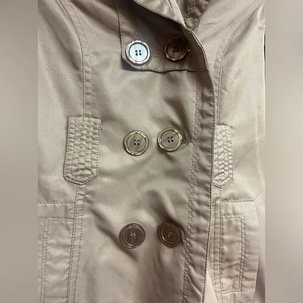 Yoki New York Waterproof Trench Coat Size‎ M Beige Classic Rain Jacket (No Belt) - Image 5